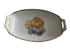 Thomas Bavaria Porcelain Fruit Plate/Platter Design 3271 Pomegranate Gold Trim