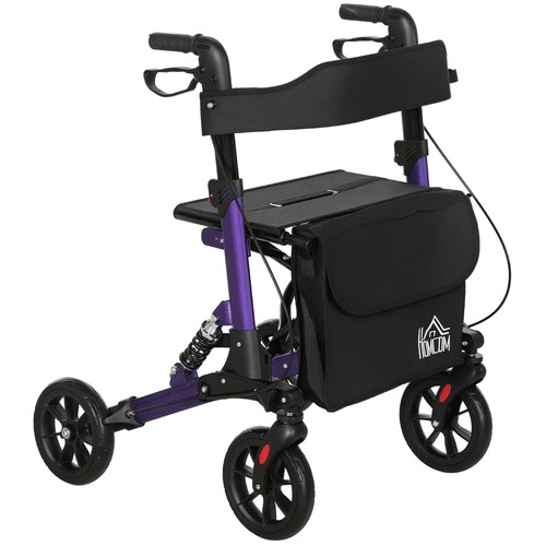 Homcom folding rollator walker - homcom,