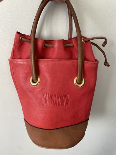 Campomaggi red leather - leather, bucket