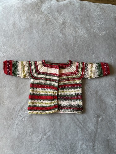 Hand knitted baby cardigan - hand,