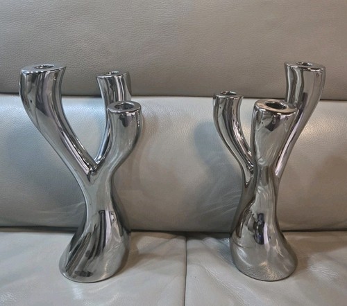 Pair modern sculptural - pair, of
