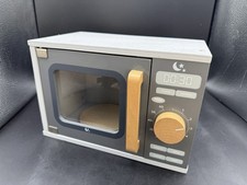 Little Town Aldi Wooden Grey Role Play Microwave Toy Kitchen / Cafe Food Playset