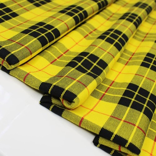 Yellow tartan fabric macleod - tartan,