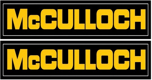 Mcculloch lawnmower stickers - mcculloch,