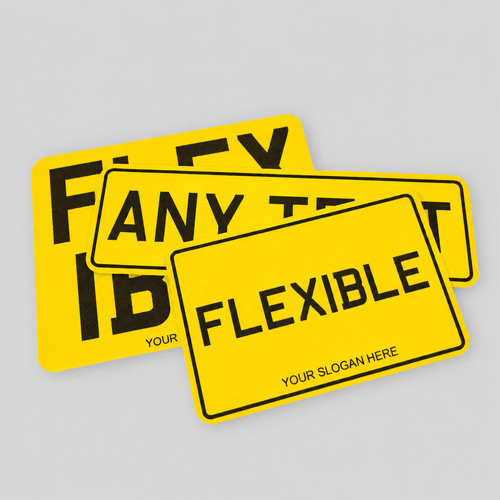 Flexible show number plate - flexible,