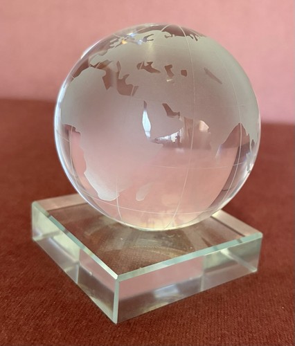 Glass world globe - globe, paperweight