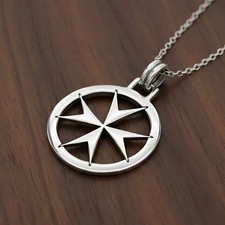 Maltese cross pendant knights - pendant,