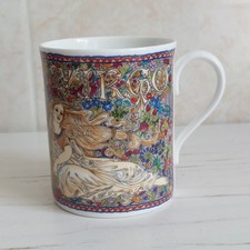 Royal Worcester Zodiacs Mug Virgo Bone China 9.5cm Floral Astrology Virgin 1991