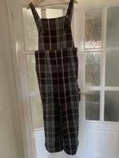 Tweed Plaid Button Up Wide Leg Jumpsuit