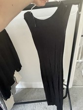 Firetrap Maxi Dress Black Size S Twist Front Stretchy