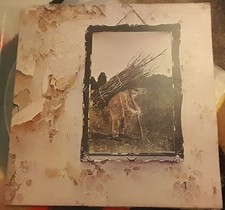 Led Zeppelin 4th Album Super Rare Label Stickered Atlantic Plum Red Version