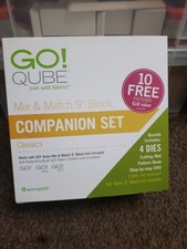 Accuquilt Go! Qube 9" Block Companion Set Fabric Cutting Dies.