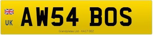 Private number plate aw54 - aw,