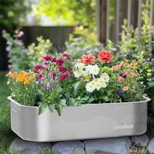 UNHO 3x Heavy Planter Boxes Stainless Steel Flower Raised Bed for Garden Patio