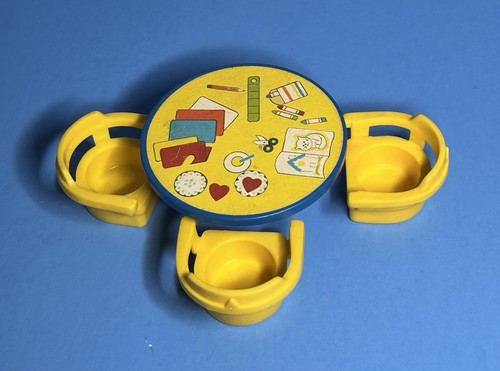 Nursery school blue art table - school,