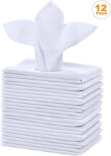 12 X White Cotton Napkins