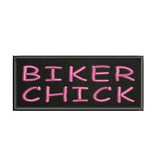 Biker Chick Patch 4"