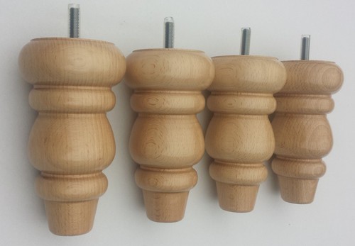 New solid beech turned wooden - new,