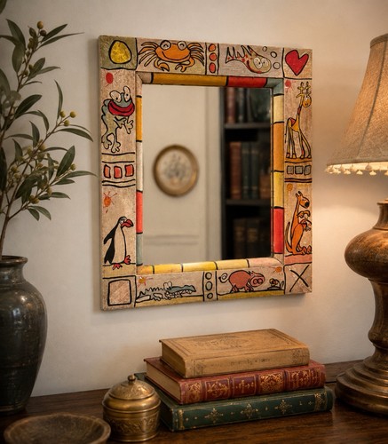 Hand painted animal - animal, mirror