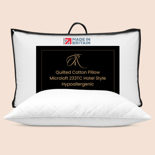 Quilted cotton pillow - quilted,