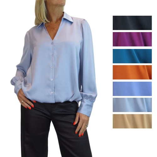 Womens satin shirt long sleeve - womens,