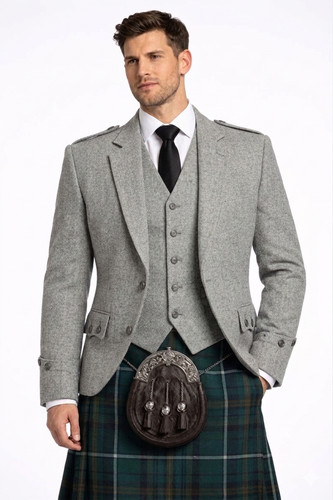 Men scottish grey wool - men’s,