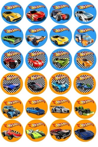 24x hot wheels edible - 24x,