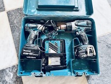 Makita Cordless Combi Drill & Impact Driver Kit + 2x18V 4.0Ah Batteries/Charger