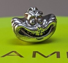 Genuine Chamilia 925 Sterling Silver "Cheshire Cat" Alice Disney Charm Bead