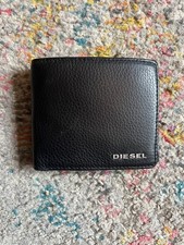 Diesel Bi-Fold Leather Wallet Black Brand New 