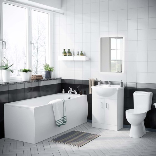 Piece gloss white basin - 3-piece,