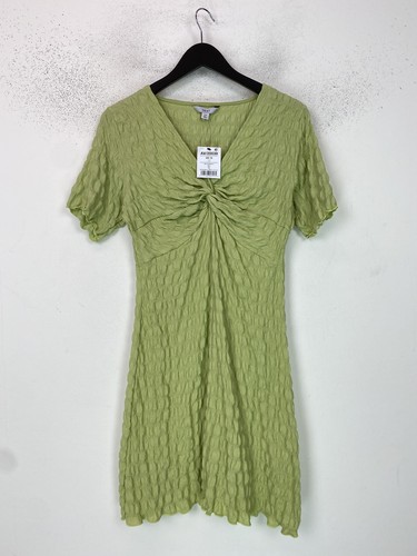Next green textured mini dress - textured,