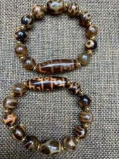2Pcs Pure Tibetan Old Agate