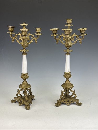 Pair 19th century - of, gilt