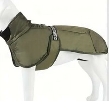 DUOMM Pet Cotton Warm Dog Coat Elastic Neck Line Waterproof Reflective Green 4XL