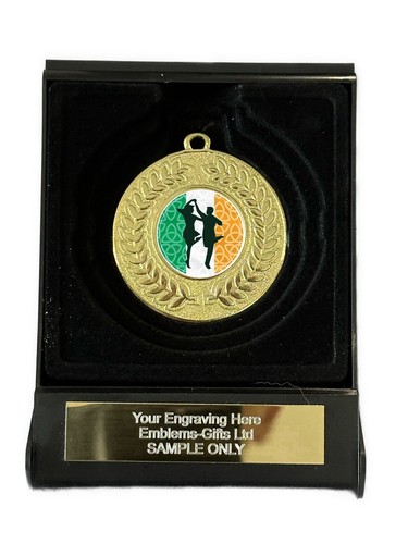 Irish dancing award 50mm gold - irish,