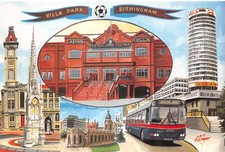 FOOTBALL GROUNDS & CLUBS BIRMINGHAM POSTCARD CONTINENTAL SIZE UNUSED  MINT