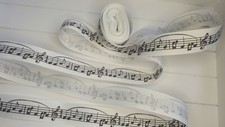 22mm Wide Music Notes Ribbon