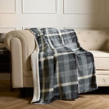 OHS Tartan Throw Sherpa Fleece