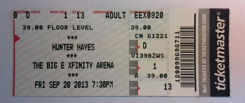 Hunter hayes front row concert - hunter,