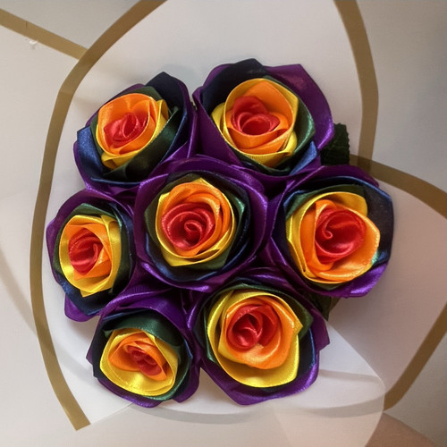 Handmade satin rainbow pride - handmade,