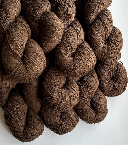 100 silk noil dark chocolate - silk,