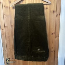 BNWOT JOSEPH TURNER Moss Green Corduroy Trousers 100% Cotton 38 Reg RRP £174