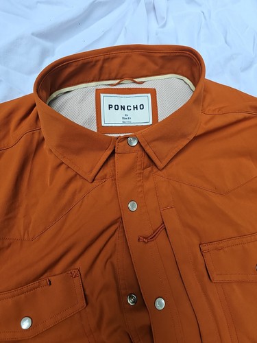 Poncho mens burnt orange ut - poncho,