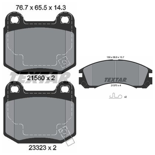 Textar front rear pads fits - textar,