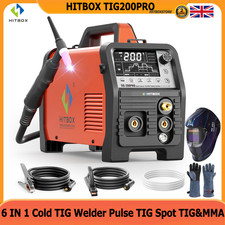 200Amp Cold TIG Welder 2T/4T IGBT HF/Pulse/Spot/Clean TIG&MMA Welding Machine UK