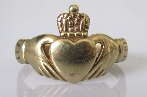 Gold claddagh ring 9ct - gold,