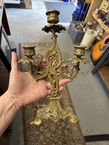 Arm candelabra ornate solid - candelabra,