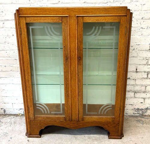 Antique art deco 1930 oak - art,