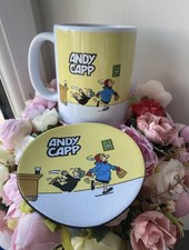Andy Capp Cartoon Ceramic Mug 11oz (330ml) & Coaster.